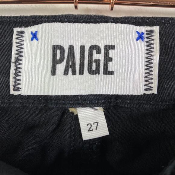 PAIGE Black Peg Skinny Jeans Low‎ Rise Size 27 - Picture 13 of 13